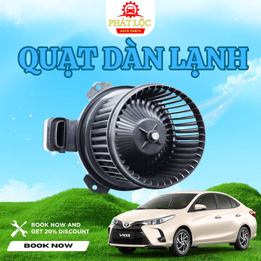 Mô tơ quạt dàn lạnh Vios 2014-2024 ( Toyota chính hãng)