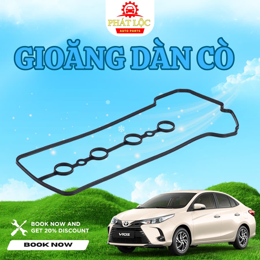 Gioăng nắp dàn cò, ron dàn cò Vios 2014-2024 1.5 ( Toyota chính hãng)
