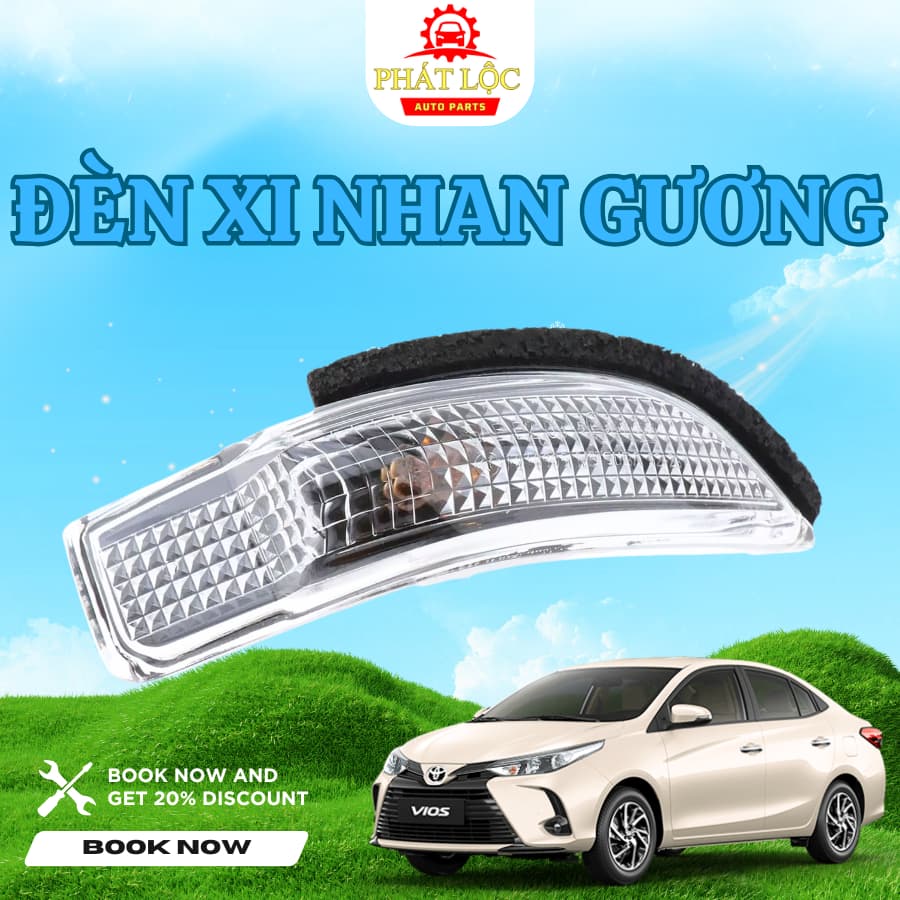 Xi nhan gương Vios 2014-2024 ( Toyota chính hãng)