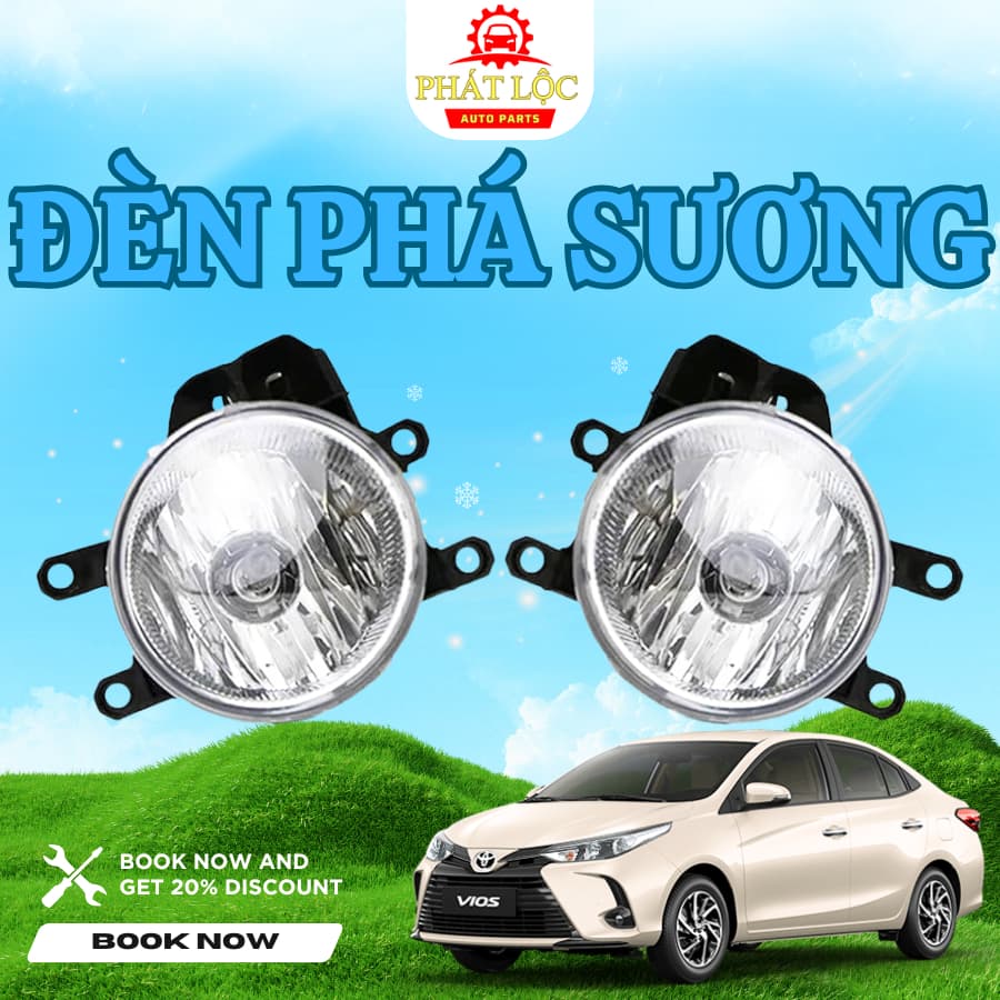Đèn gầm, đèn phá sương Vios 2014-2024 ( Toyota chính hãng)