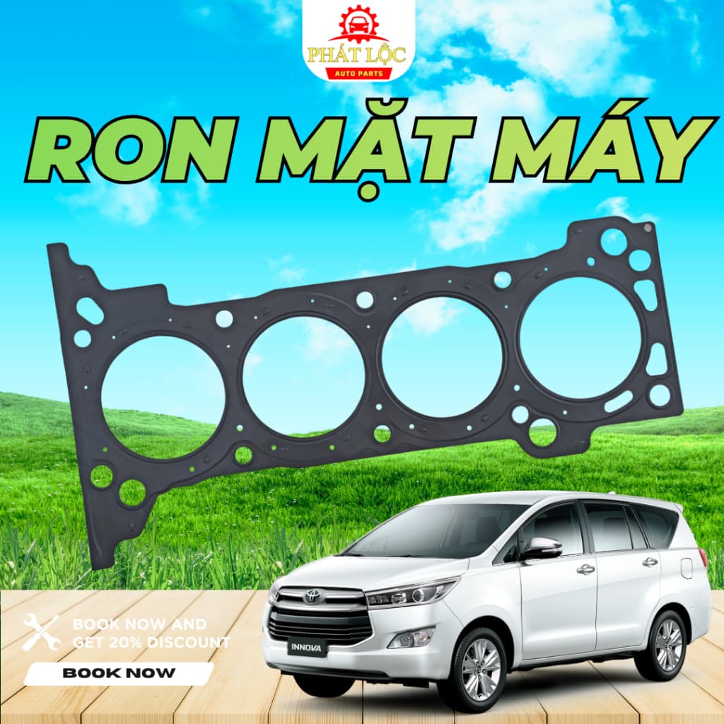 Gioăng mặt máy, ron mặt máy Innova 2004-2022 (Toyota chính hãng)
