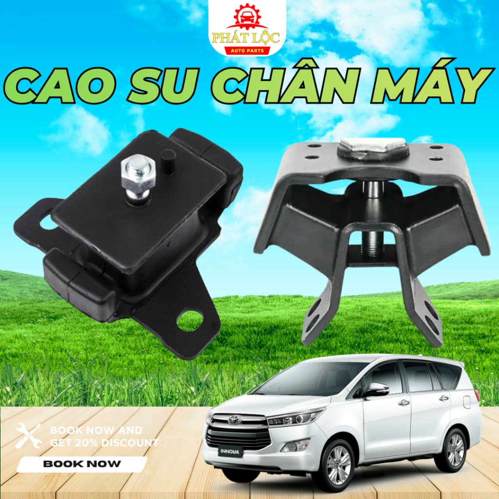 Cao su chân máy, cao su chân hộp số Innova 2004-2022 ( Toyota chính hãng)