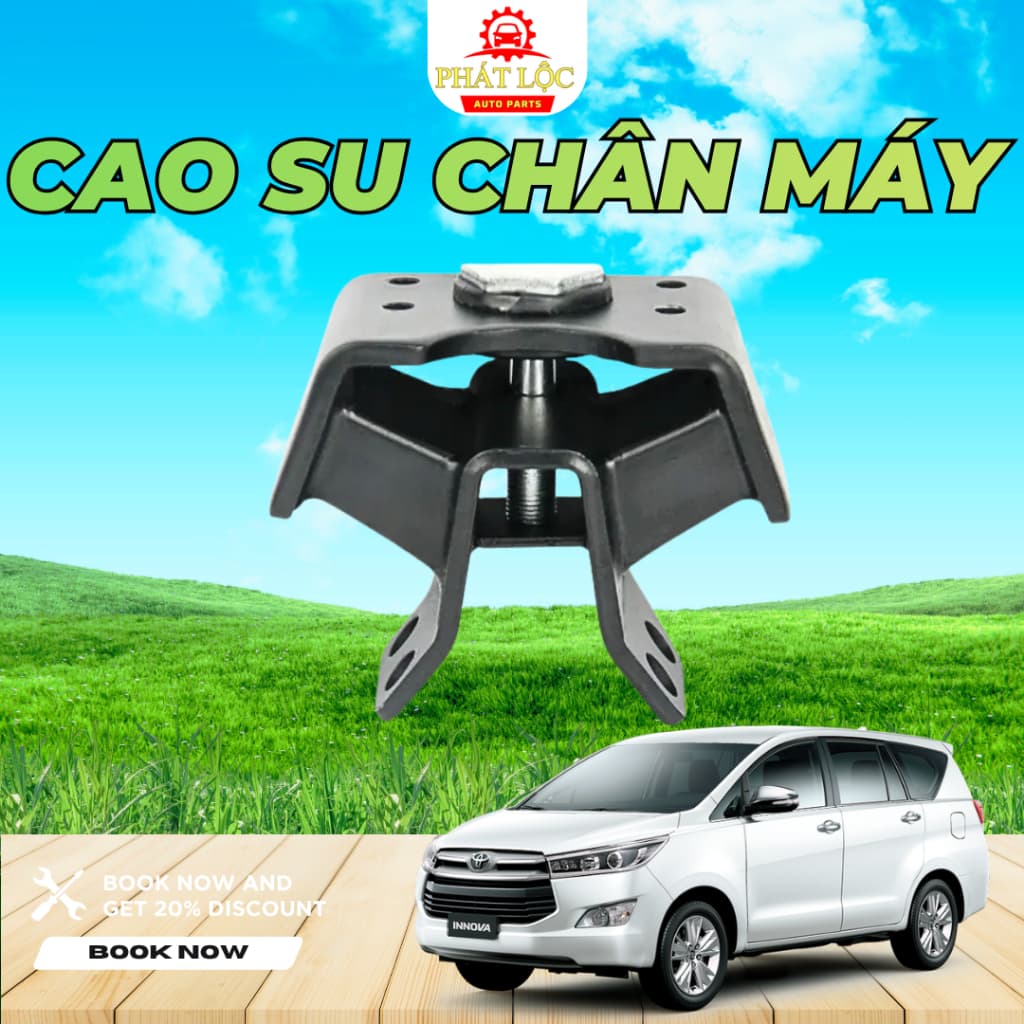 Cao su chân máy, cao su chân hộp số Innova 2004-2022 ( Toyota chính hãng) - ảnh 3
