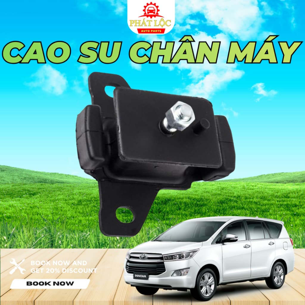 Cao su chân máy, cao su chân hộp số Innova 2004-2022 ( Toyota chính hãng) - ảnh 2