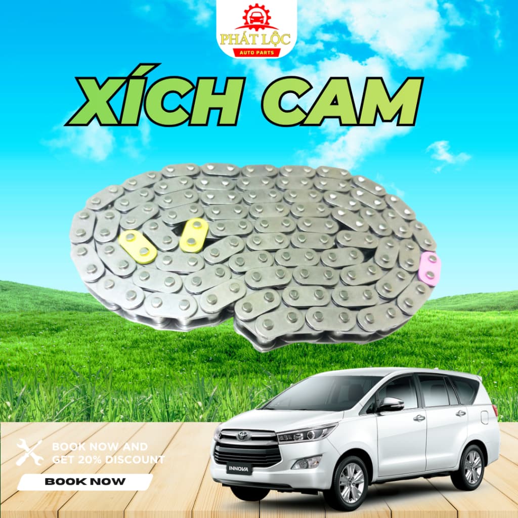 Xích cam, nhông cam Innova 2004-2022 ( Toyota chính hãng) - ảnh 2
