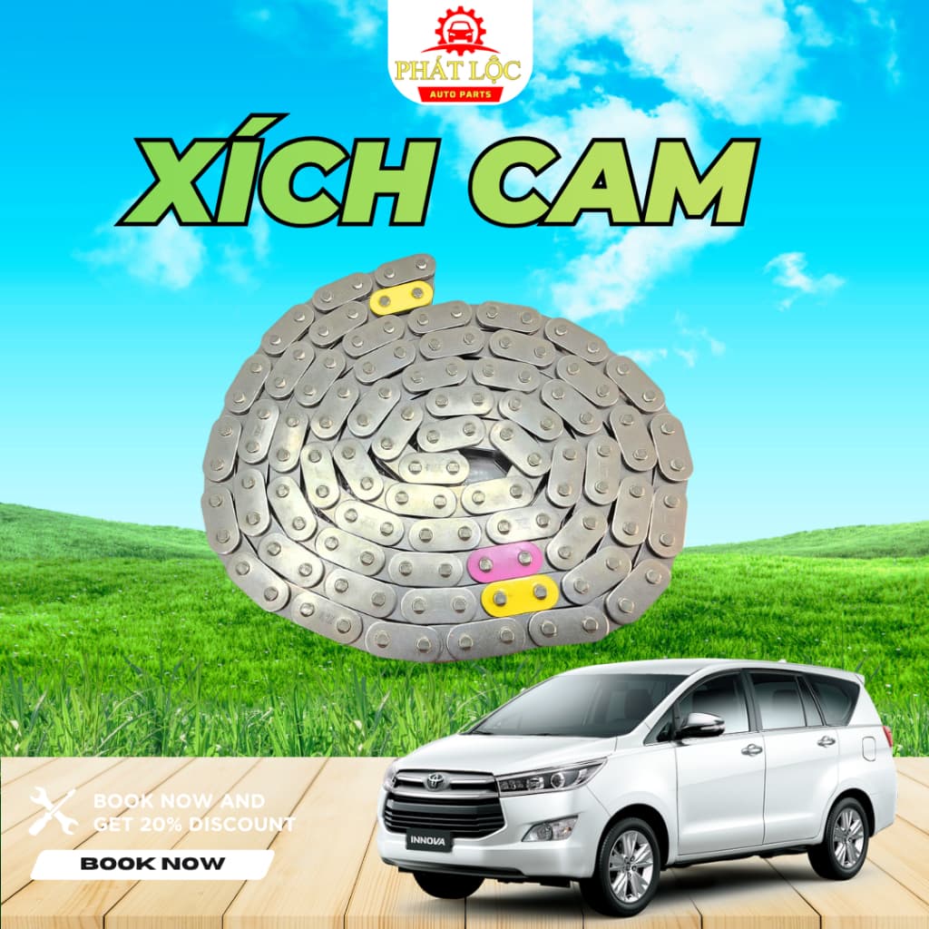 Xích cam, nhông cam Innova 2004-2022 ( Toyota chính hãng) - ảnh 3