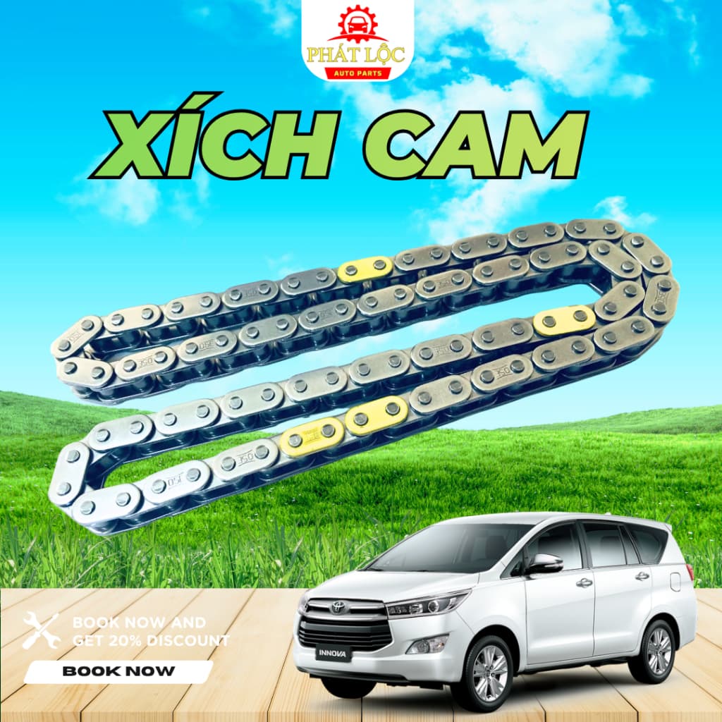 Xích cam, nhông cam Innova 2004-2022 ( Toyota chính hãng)