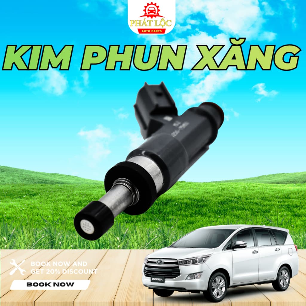 Kim phun nhiên liệu , kim phun xăng Innova 2004-2022 ( Toyota chính hãng) - ảnh 2