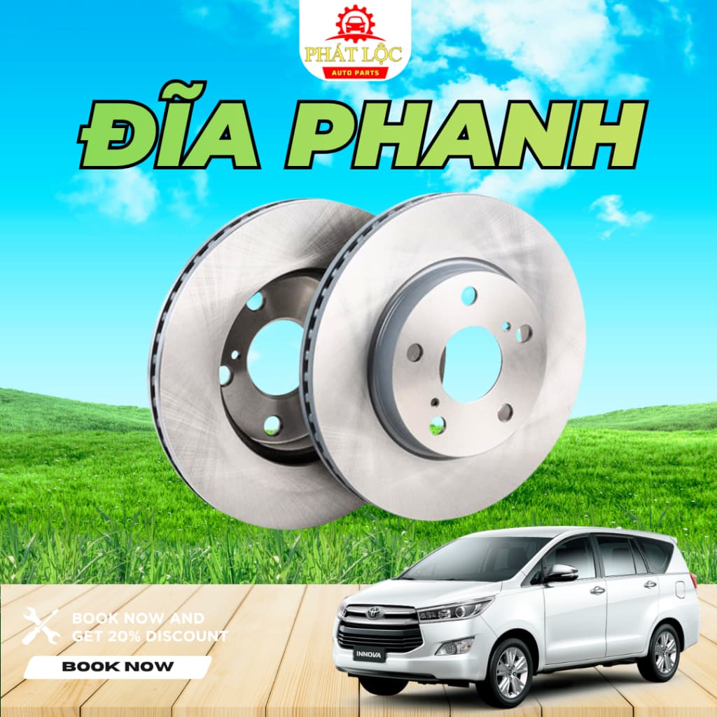 Đĩa phanh trước Innova 2004-2022 ( Toyota chính hãng) - ảnh 2