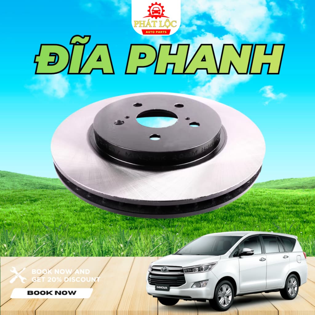 Đĩa phanh trước Innova 2004-2022 ( Toyota chính hãng) - ảnh 3