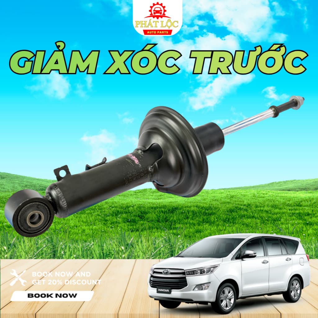 [ Giá 1 đôi] Giảm xóc trước, phuộc nhún trước Innova ( Toyota chính hãng)
