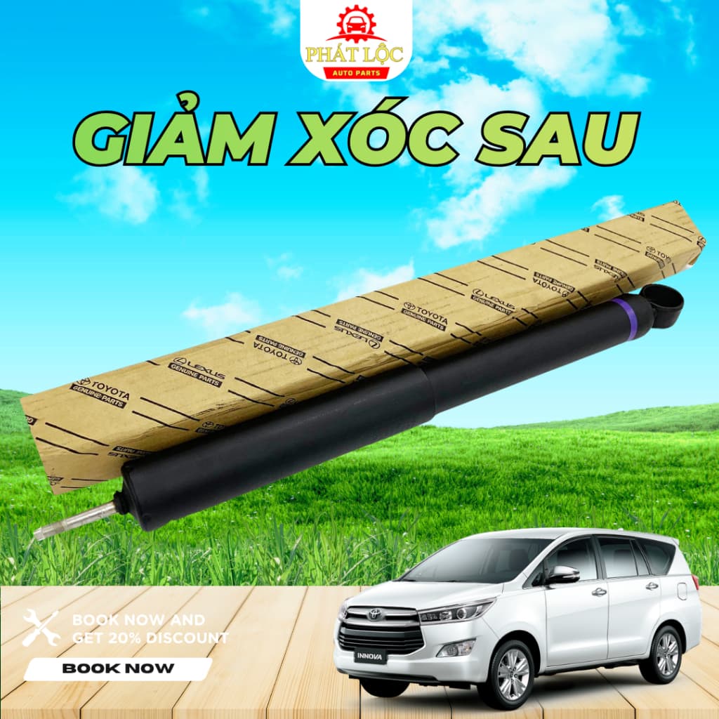[ Giá 1 đôi] Giảm xóc sau, phuộc sau Innova 2004-2022 ( Toyota chính hãng) - ảnh 3