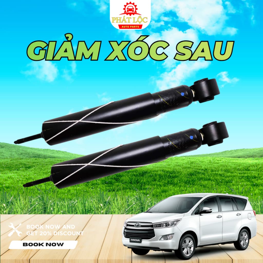 [ Giá 1 đôi] Giảm xóc sau, phuộc sau Innova 2004-2022 ( Toyota chính hãng) - ảnh 2
