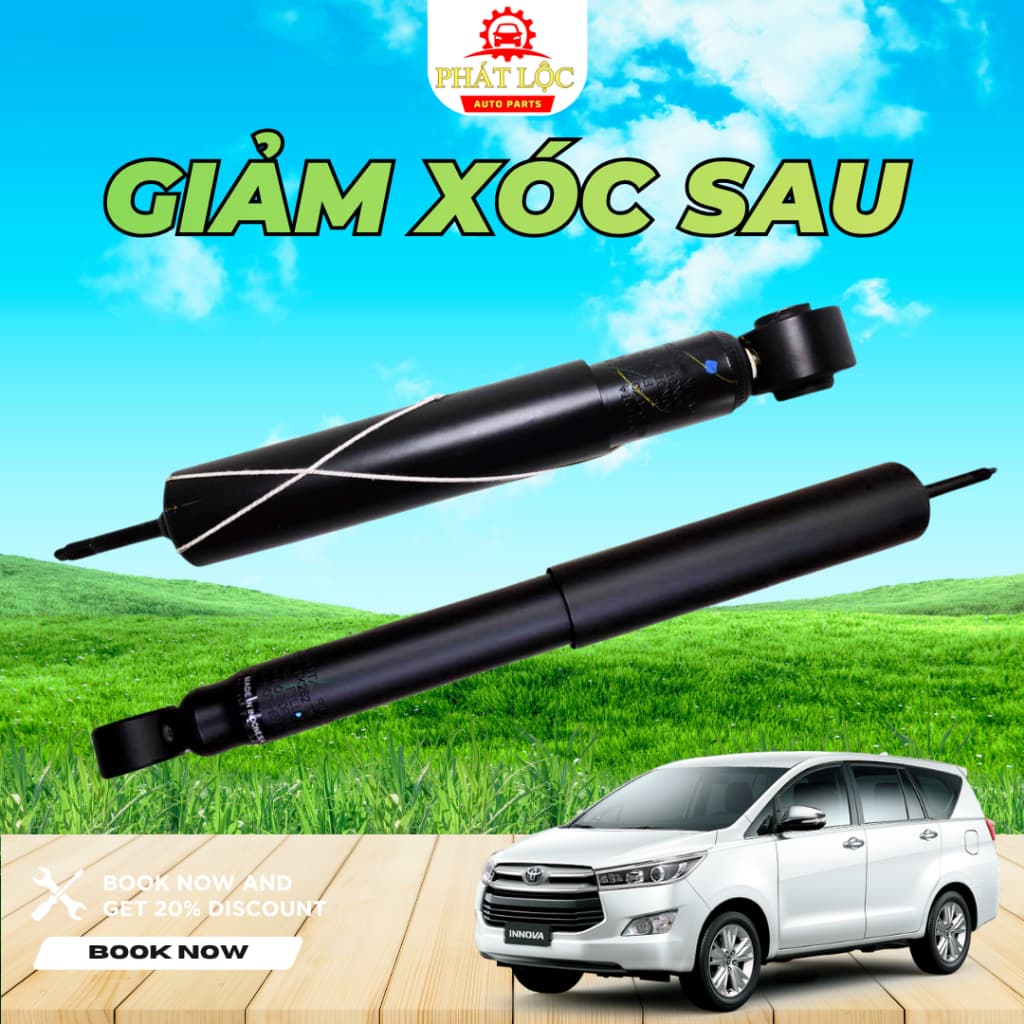 [ Giá 1 đôi] Giảm xóc sau, phuộc sau Innova 2004-2022 ( Toyota chính hãng)