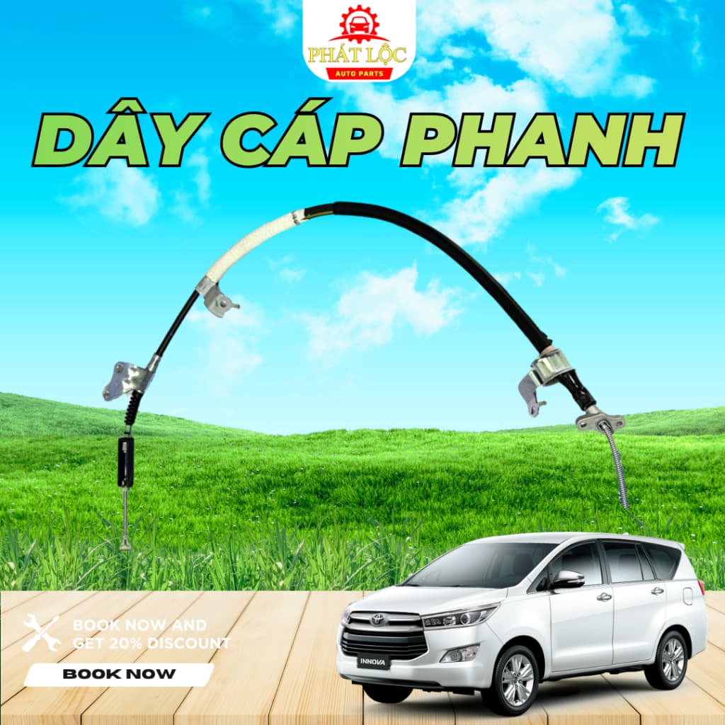 Dây giật phanh tay Innova 2004-2022 ( Toyota chính hãng) - ảnh 2