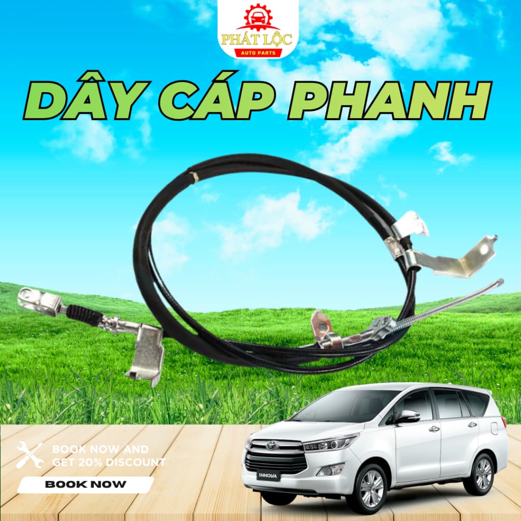 Dây giật phanh tay Innova 2004-2022 ( Toyota chính hãng)