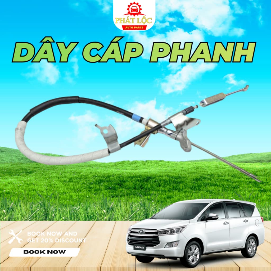 Dây giật phanh tay Innova 2004-2022 ( Toyota chính hãng) - ảnh 3