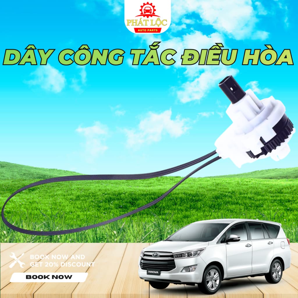 Cáp chỉnh công tắc điều hòa Innova 2004-2022 ( Toyota chính hãng)
