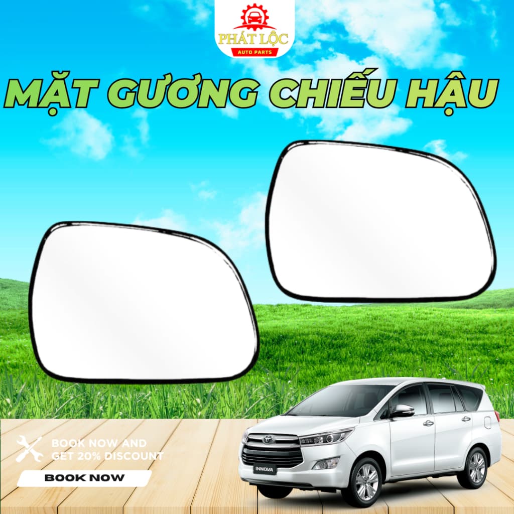 Mặt gương chiếu hậu Innova 2004-2022 ( Toyota chính hãng) - ảnh 3