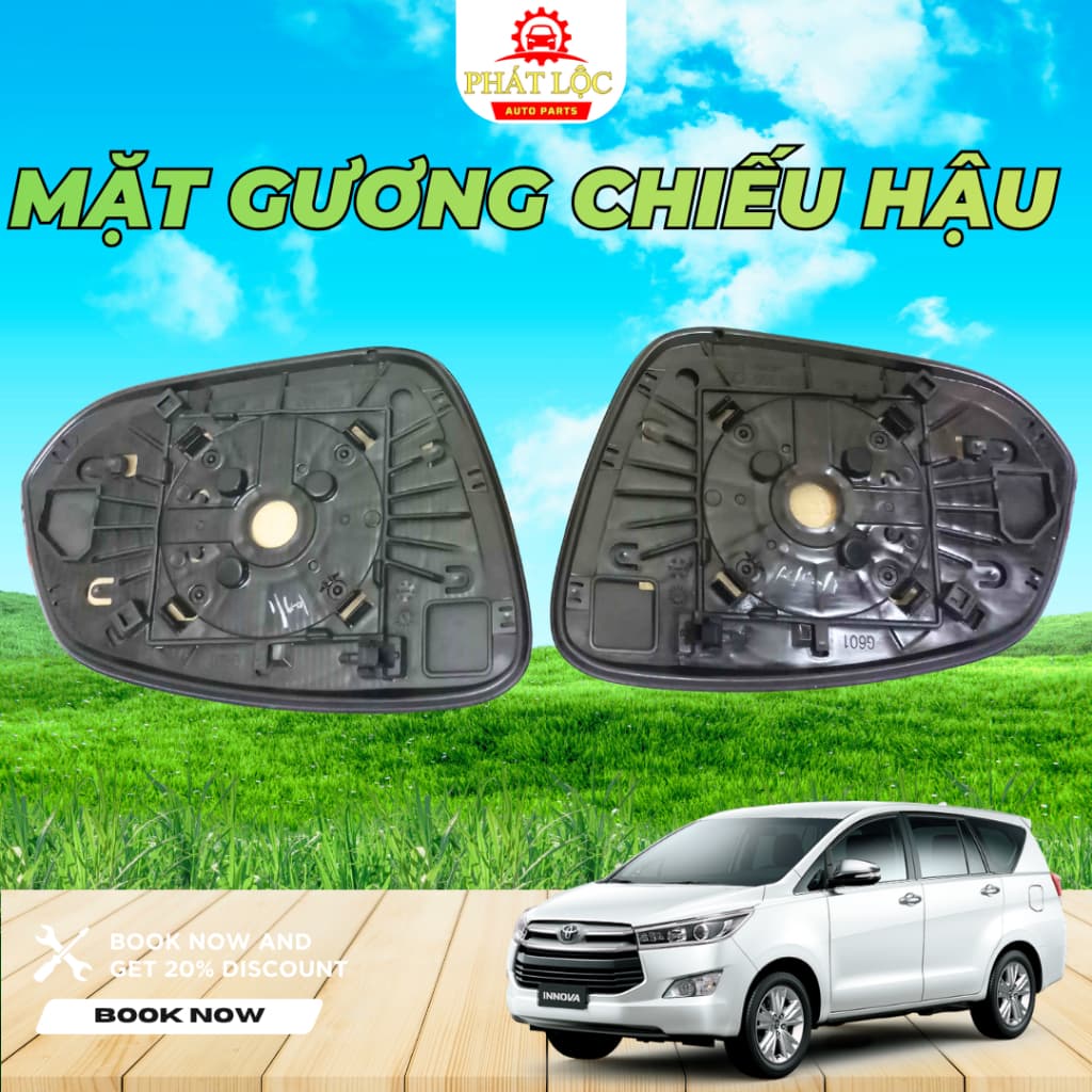 Mặt gương chiếu hậu Innova 2004-2022 ( Toyota chính hãng) - ảnh 2
