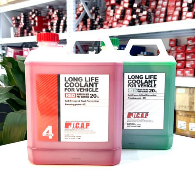 Nước làm mát động cơ JCAP từ Nhật Bản 2 màu xanh đỏ can 4L - ảnh 4