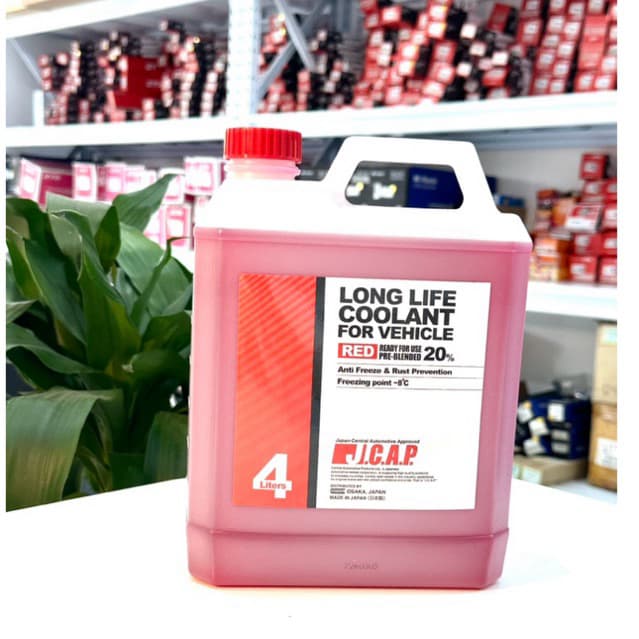 Nước làm mát động cơ JCAP từ Nhật Bản 2 màu xanh đỏ can 4L - ảnh 6