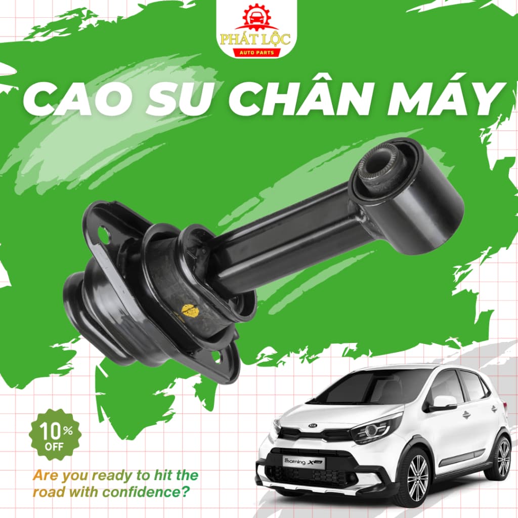 Cao su chân máy, chân hộ số, chân máy số 8 phù hợp với  xe Morning 2012-2020 ( Hàng chính hãng- có hóa đơn VAT) - ảnh 2