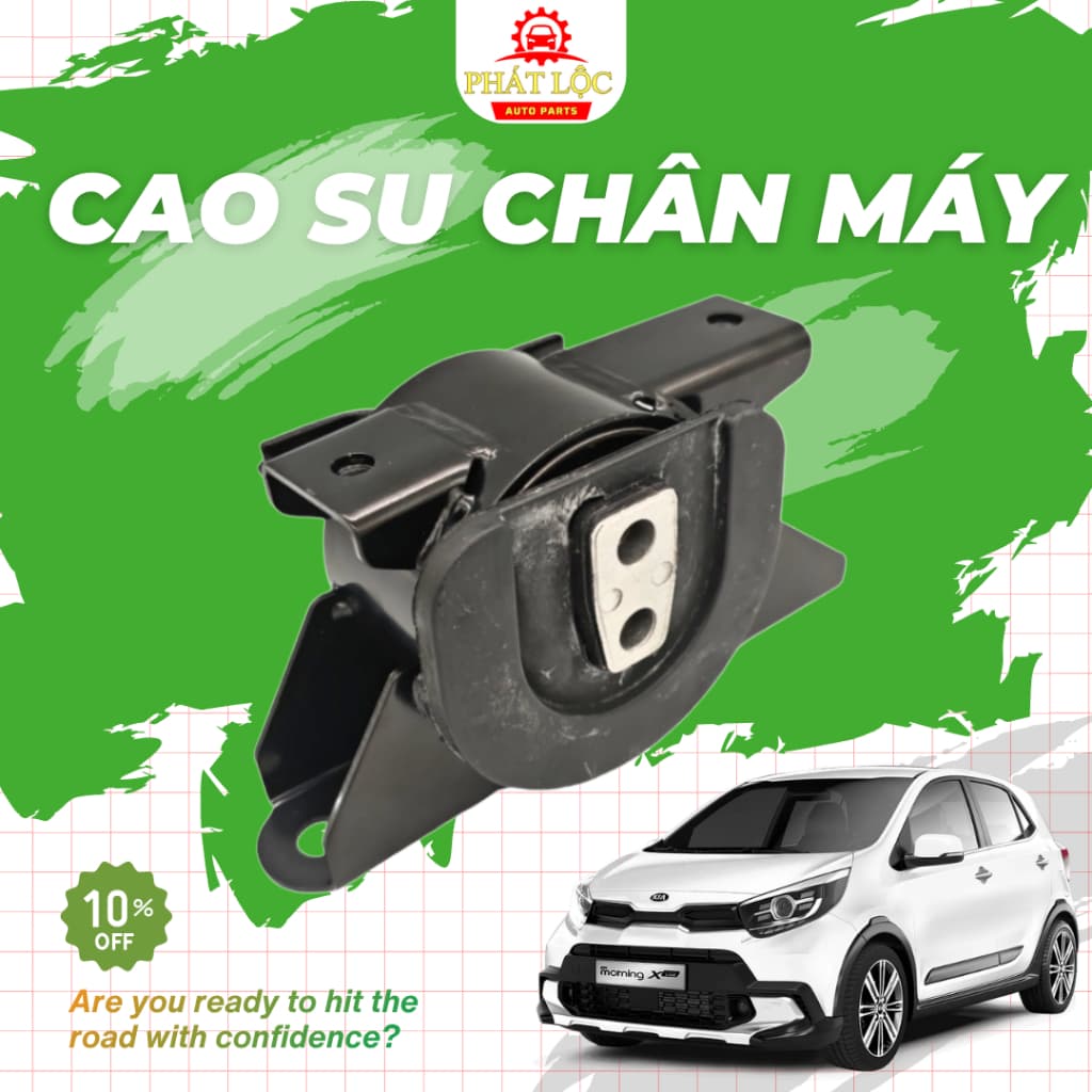 Cao su chân máy, chân hộ số, chân máy số 8 phù hợp với  xe Morning 2012-2020 ( Hàng chính hãng- có hóa đơn VAT) - ảnh 4