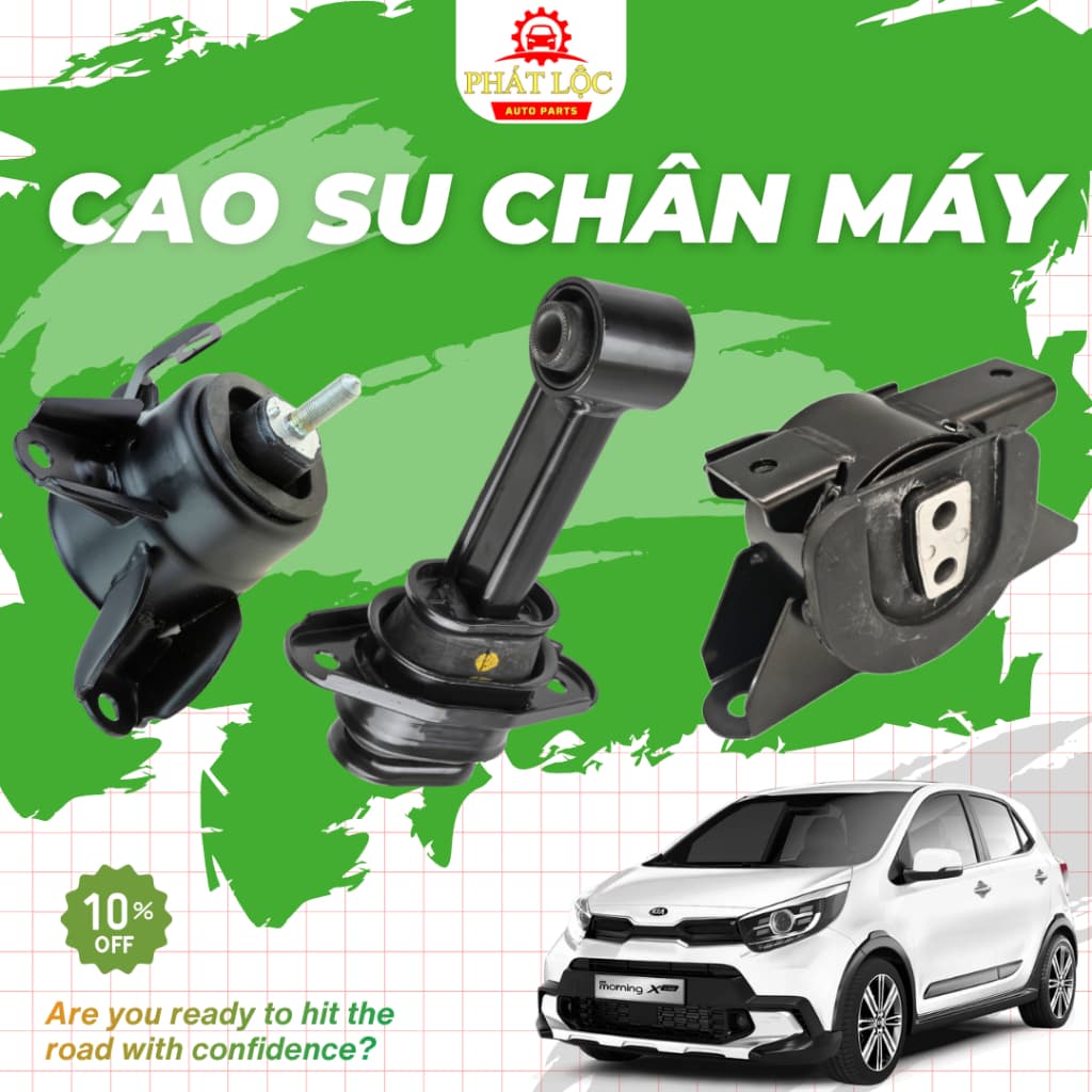 Cao su chân máy, chân hộ số, chân máy số 8 phù hợp với  xe Morning 2012-2020 ( Hàng chính hãng- có hóa đơn VAT)