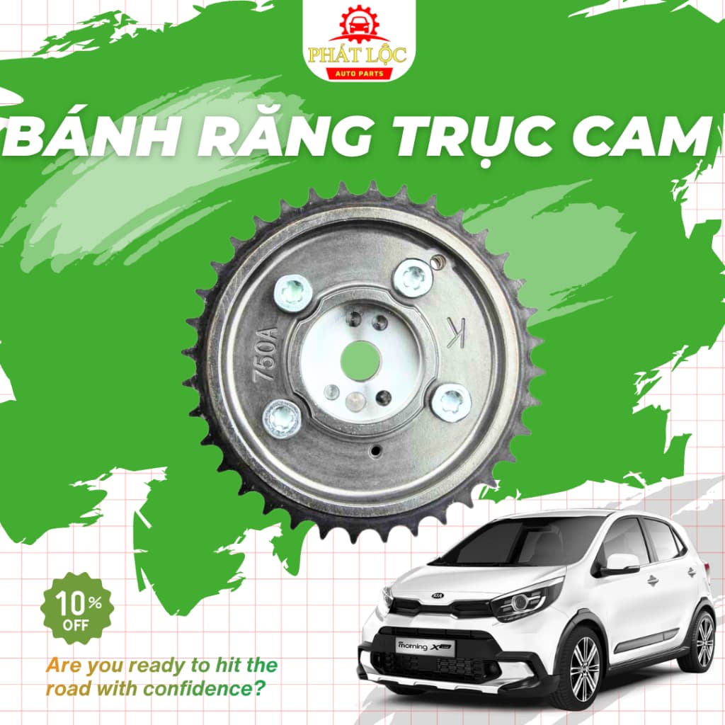 Bánh răng trục cam hút, bánh răng trục cam xả Kia Morning 2012-2020 ( Hyundai Kia chính hãng- có hóa đơn VAT) - ảnh 3