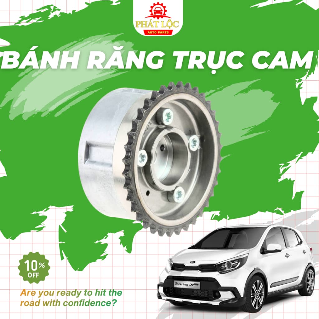 Bánh răng trục cam hút, bánh răng trục cam xả Kia Morning 2012-2020 ( Hyundai Kia chính hãng- có hóa đơn VAT) - ảnh 2