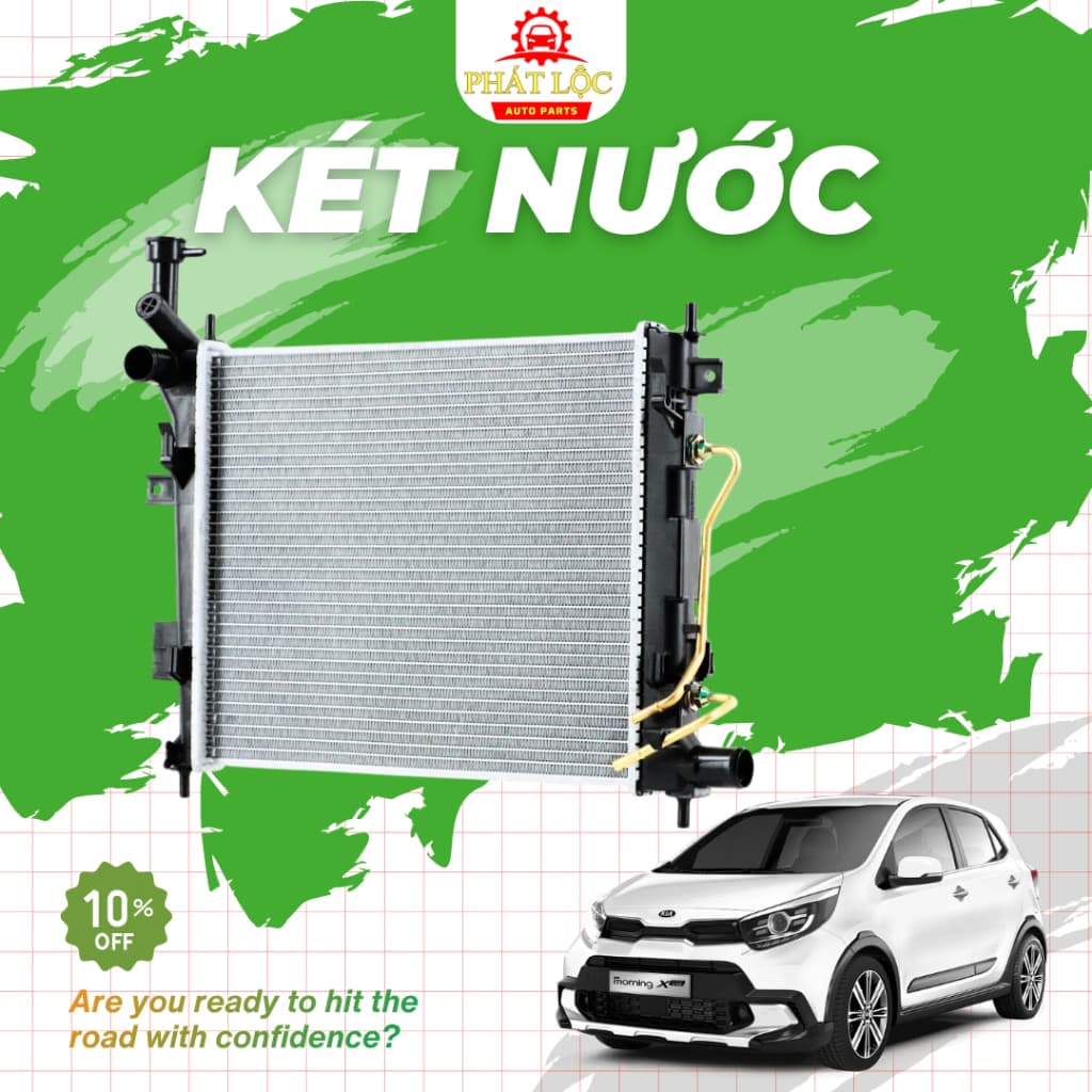 Két nước làm mát Kia Morning 2012-2020 ( Thương hiệu OEM, Aftermarkets- có hóa đơn VAT) - ảnh 2
