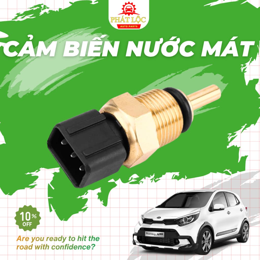 Cảm biến nhiệt độ nước làm mát Kia Morning 2012-2020, I10... ( Hyundai Kia chính hãng- có hóa đơn VAT) - ảnh 2
