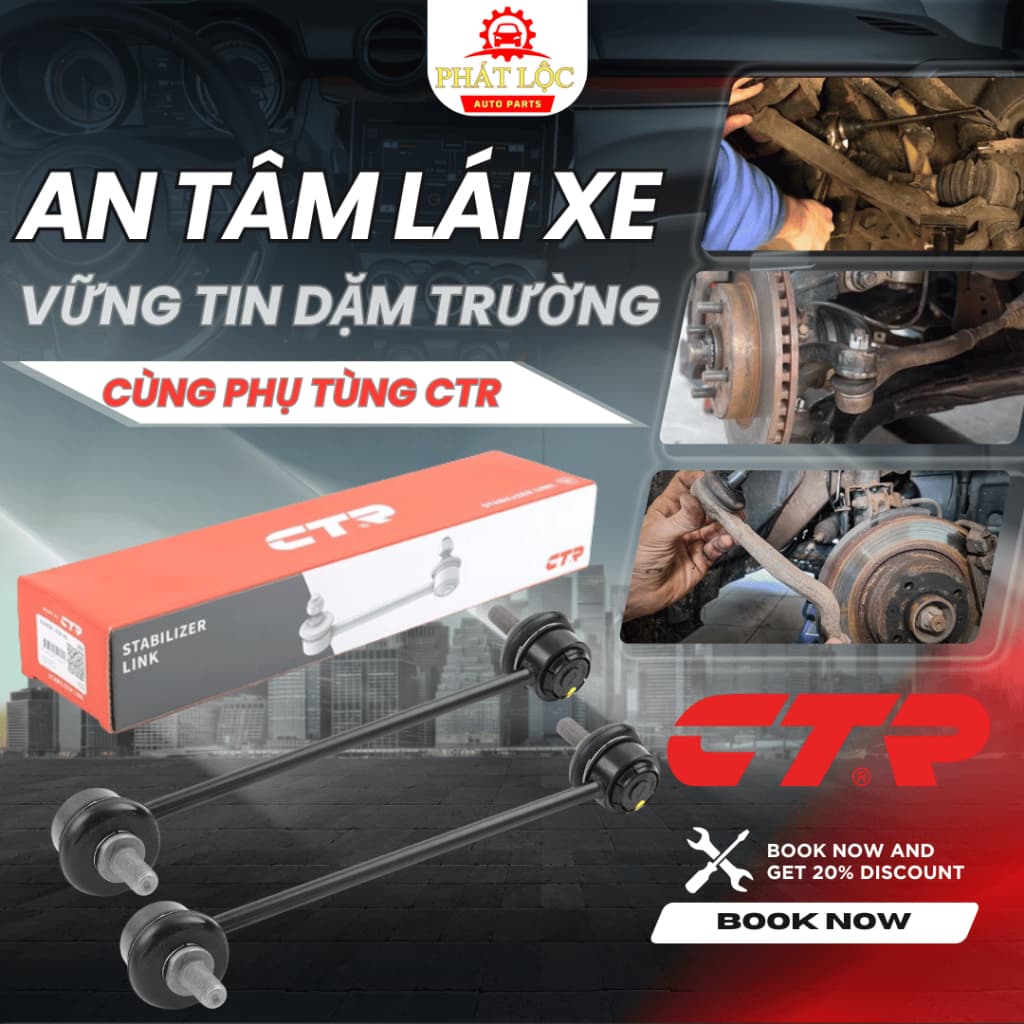 Rotuyn cân bằng trước trái CTR phù hợp với Grand I10 2014-2022 (CTR chính hãng)