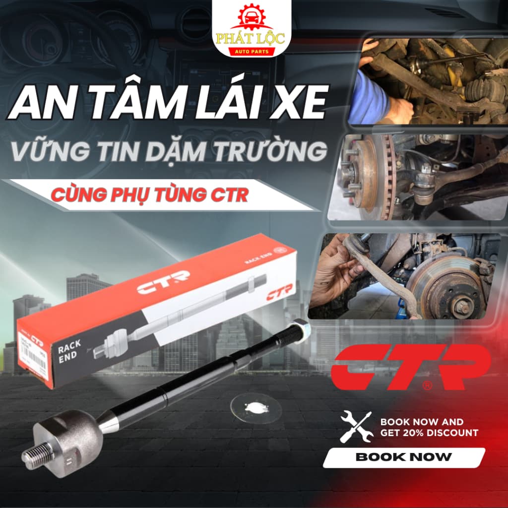 Rotuyn lái trong CTR phù hợp với Porter II 2004-, Bongo 2004- ( CTR chính hãng)
