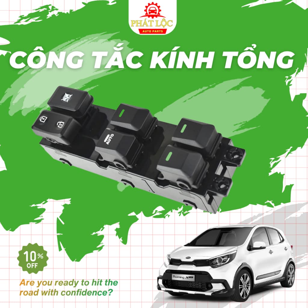 Công tắc lên xuống kính tổng chính hãng phù hợp với Kia Monring 2012-2020 ( Hàng chính hãng-có VAT) - ảnh 2