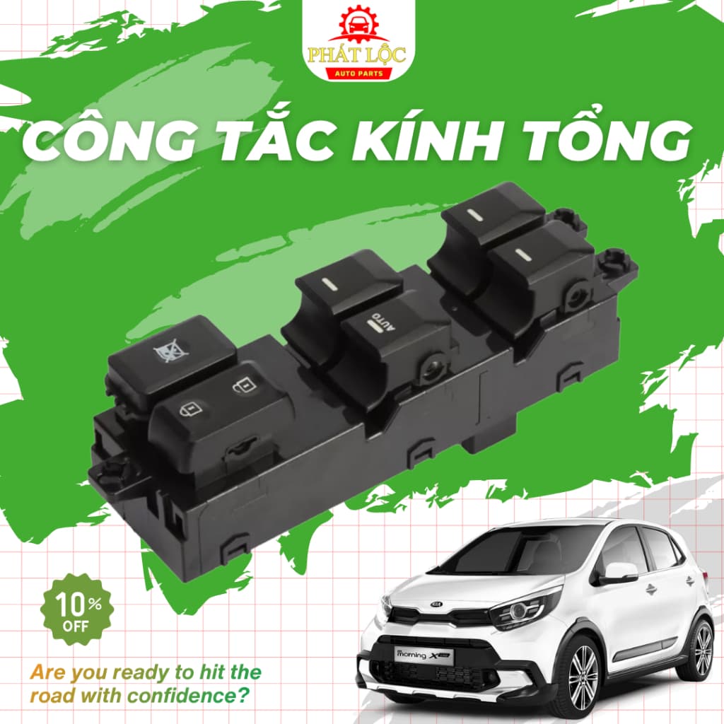 Công tắc lên xuống kính tổng chính hãng phù hợp với Kia Monring 2012-2020 ( Hàng chính hãng-có VAT)