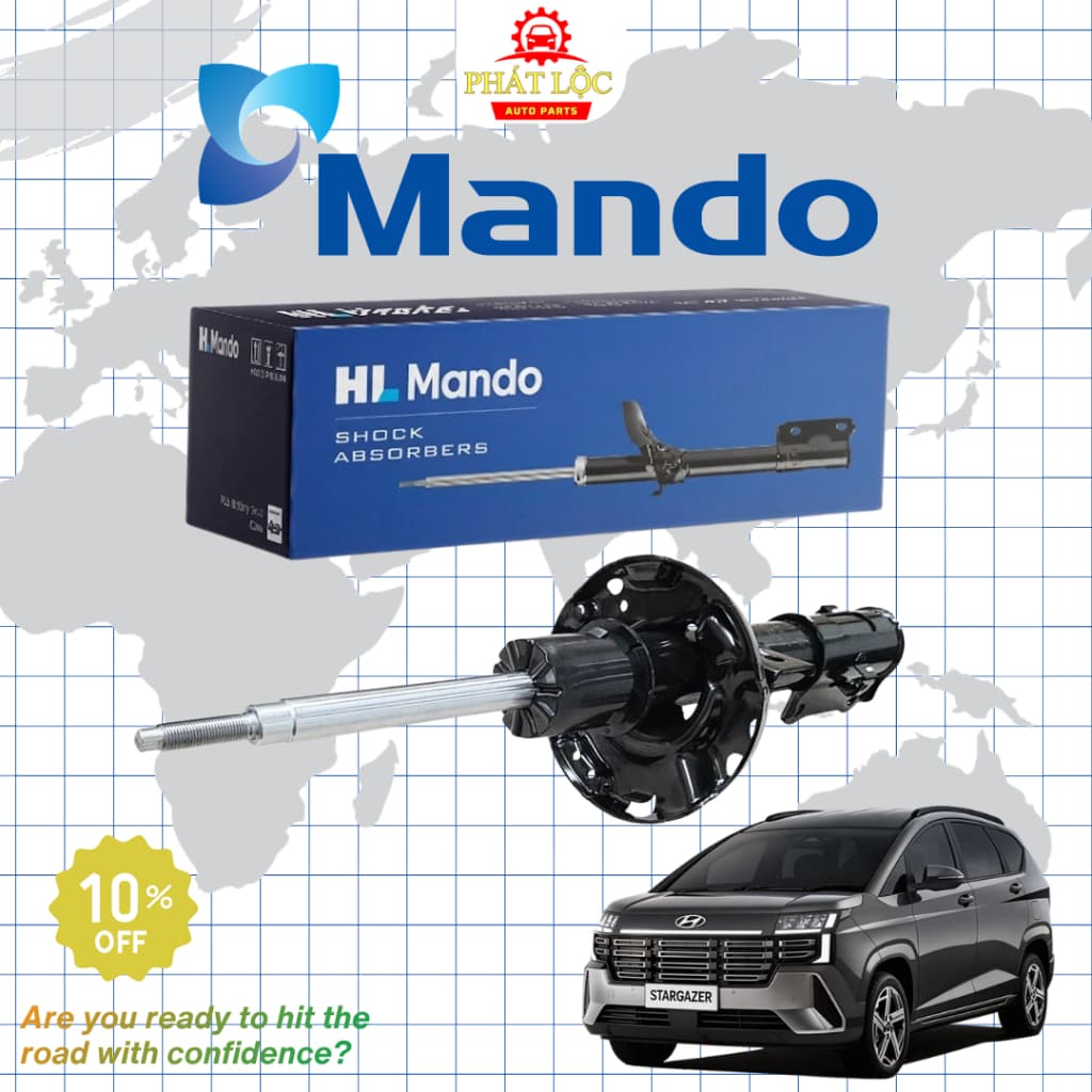 [ Giá 1 đôi] Giảm xóc trước, sau, Phuộc trước, sau thương hiệu Mando phù hợp với Hyundai Stargazer