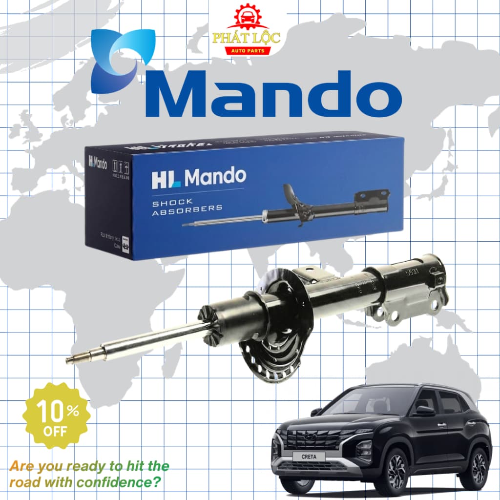 [ Giá 1 đôi] Giảm xóc trước, sau, Phuộc trước, sau thương hiệu Mando phù hợp với Hyundai Creta