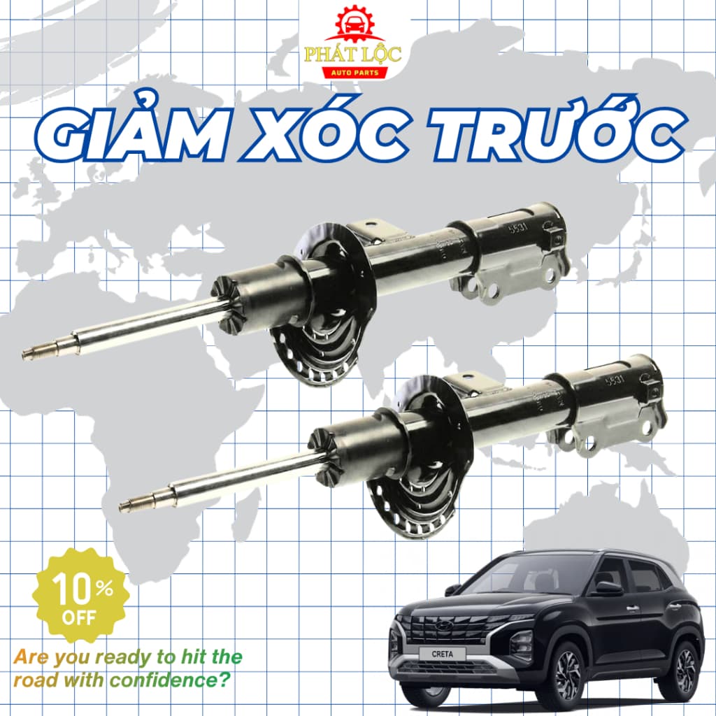 [ Giá 1 đôi] Giảm xóc trước, sau, Phuộc trước, sau thương hiệu Mando phù hợp với Hyundai Creta - ảnh 2