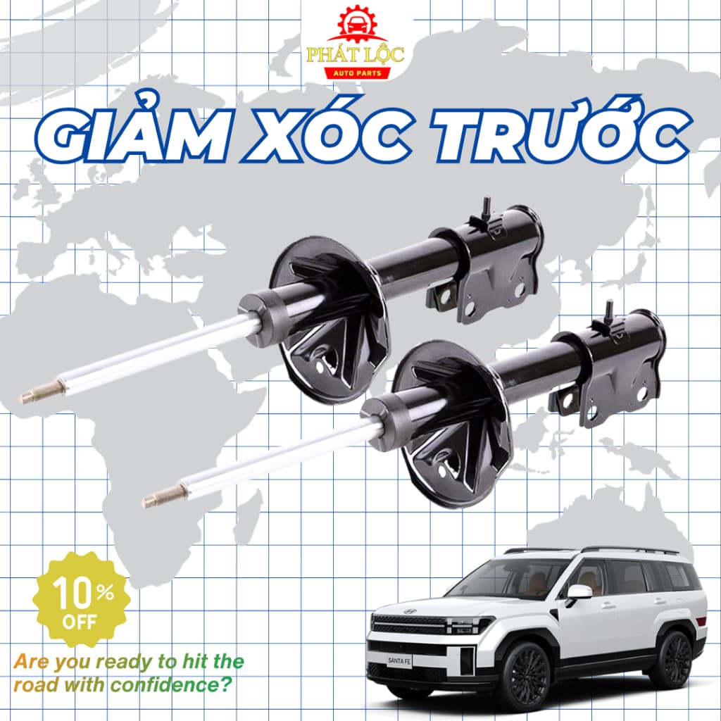 [ Giá 1 đôi] Giảm xóc trước, sau, Phuộc trước, sau thương hiệu Mando phù hợp với Hyundai Santa Fe - ảnh 2