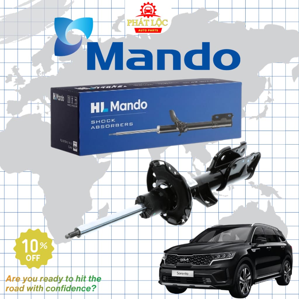 [ Giá 1 đôi] Giảm xóc trước, sau, Phuộc trước, sau thương hiệu Mando phù hợp với Kia Sorento 2020-2024