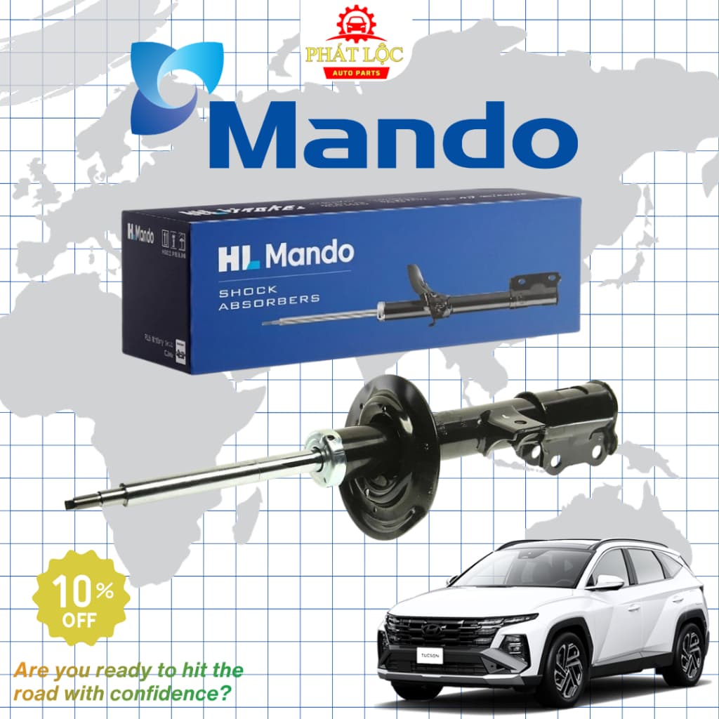 [ Giá 1 đôi] Giảm xóc trước, sau, Phuộc trước, sau thương hiệu Mando phù hợp với Hyundai Tucson, Kia Sportage