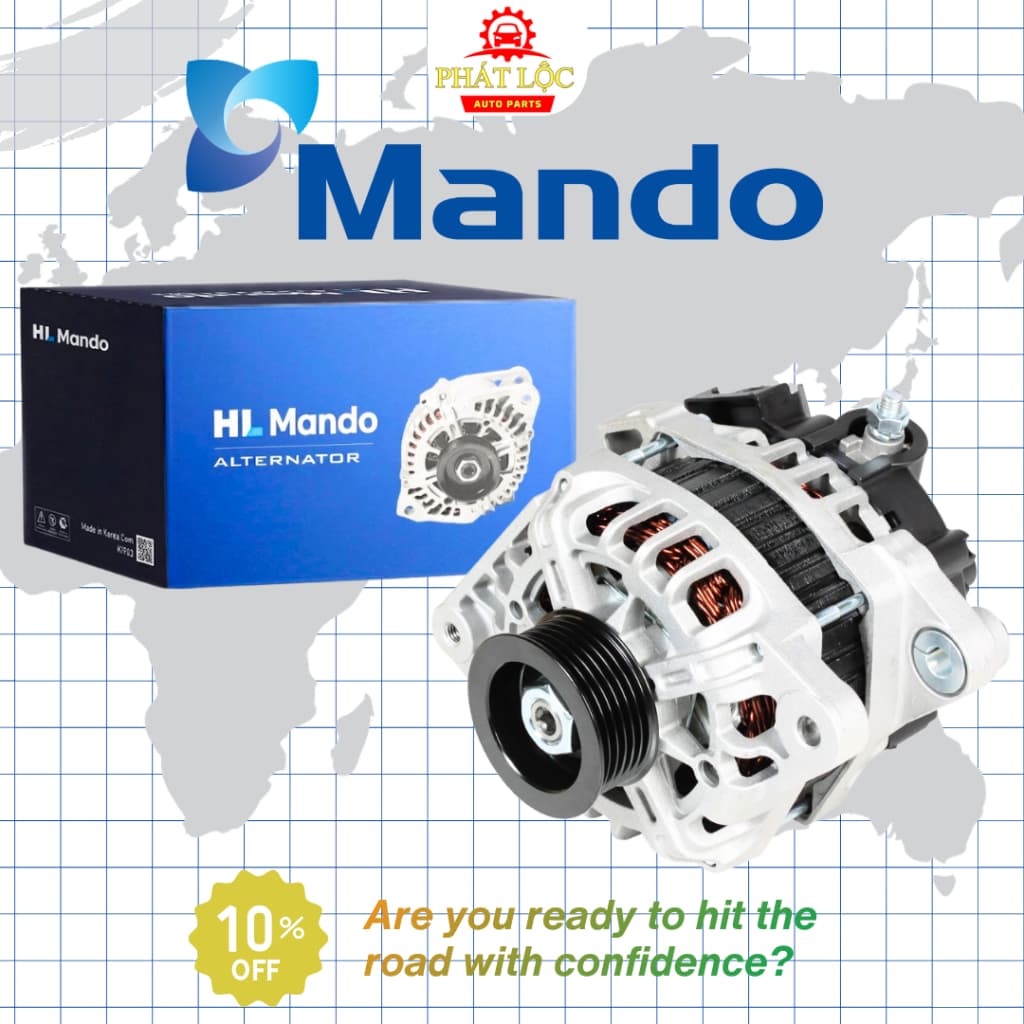 Máy phát, củ phát thương hiệu Mando phù hợp với Grand I10 2014-2022, Morning 2012-2020