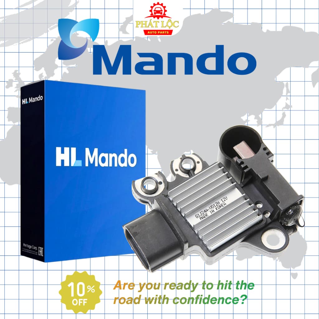 Tiết chế máy phát thương hiệu Mando phù hợp với Grand i10, Morning, Cerato, Elantra, Seltos...