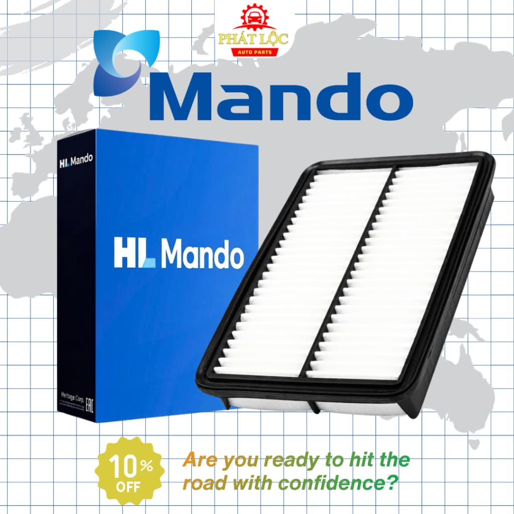 Lọc gió động cơ thương hiệu Mando phù hợp với Elantra 2016-2022, Cerato 2019-2021,K3 2022,Kona