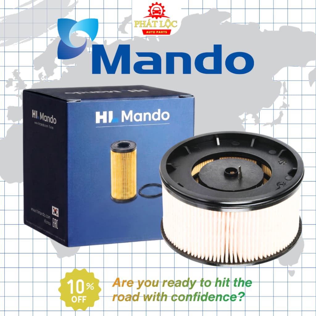 Lọc nhiên liệu Diesel thương hiệu Mando phù hợp với Santa Fe 2019-2023, Sorento 2019-2022
