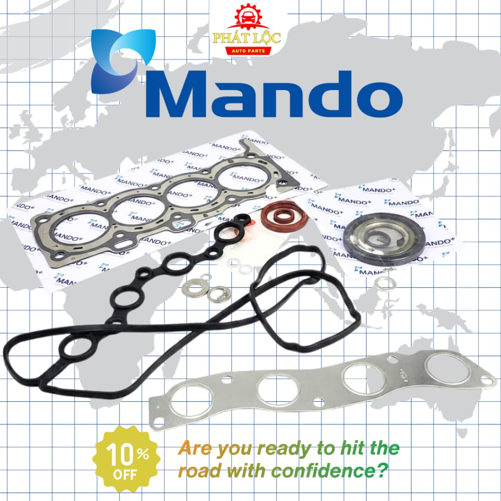 Bộ gioăng đại tu thương hiệu Mando phù hợp với  Grand I10 2014-2021, Kia Morning 2012-2020