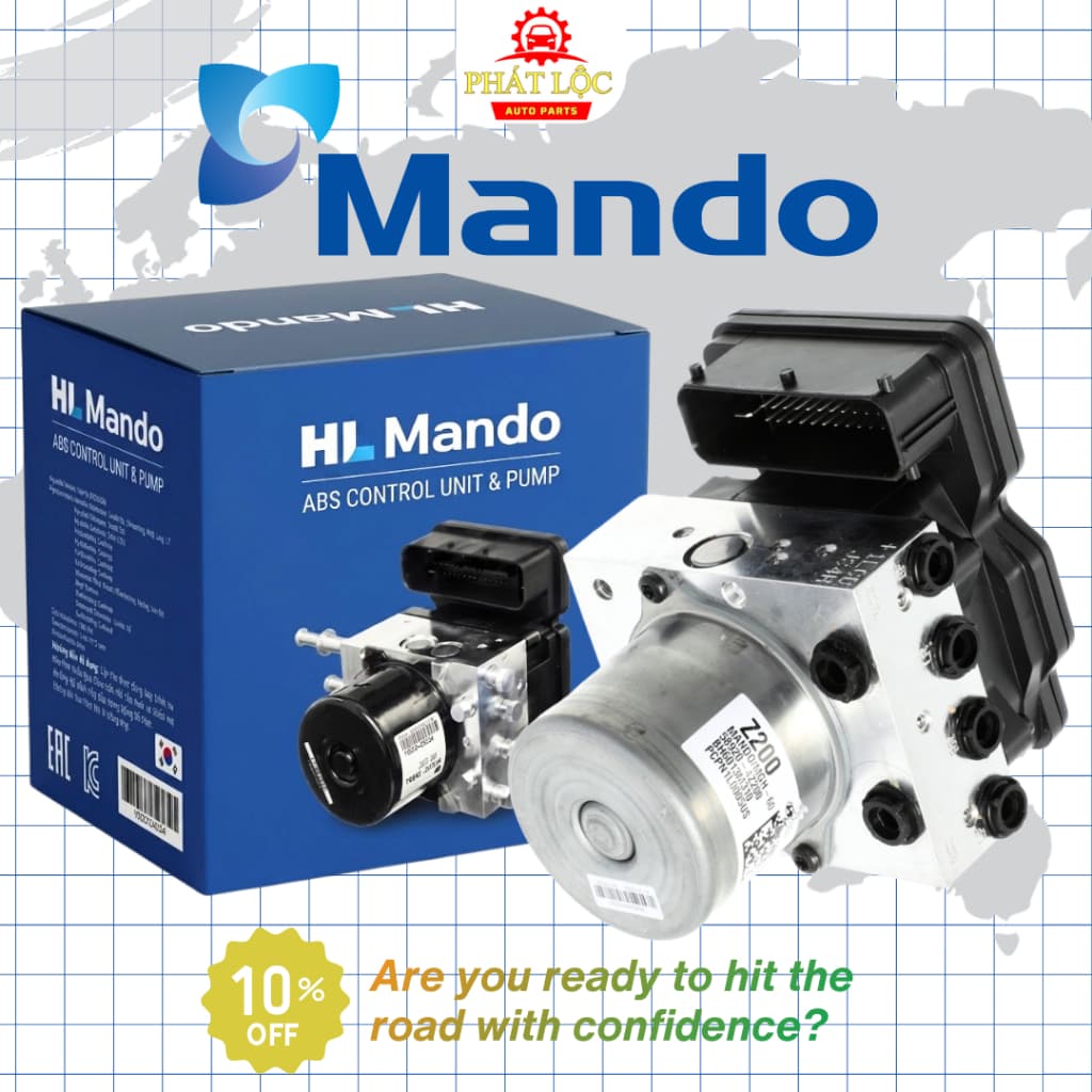 Cụm điều khiển ABS, bơm ABS thương hiệu Mando phù hợp với Santa Fe 2012-2018