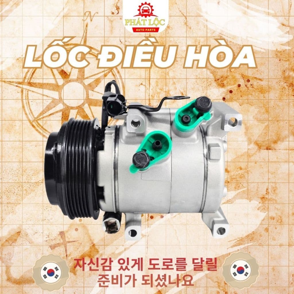 Lốc lạnh điều hòa, máy nén điều hòa thương hiệu Hanon,HCC phù hợp với Grand I10 2014-2021 - ảnh 4